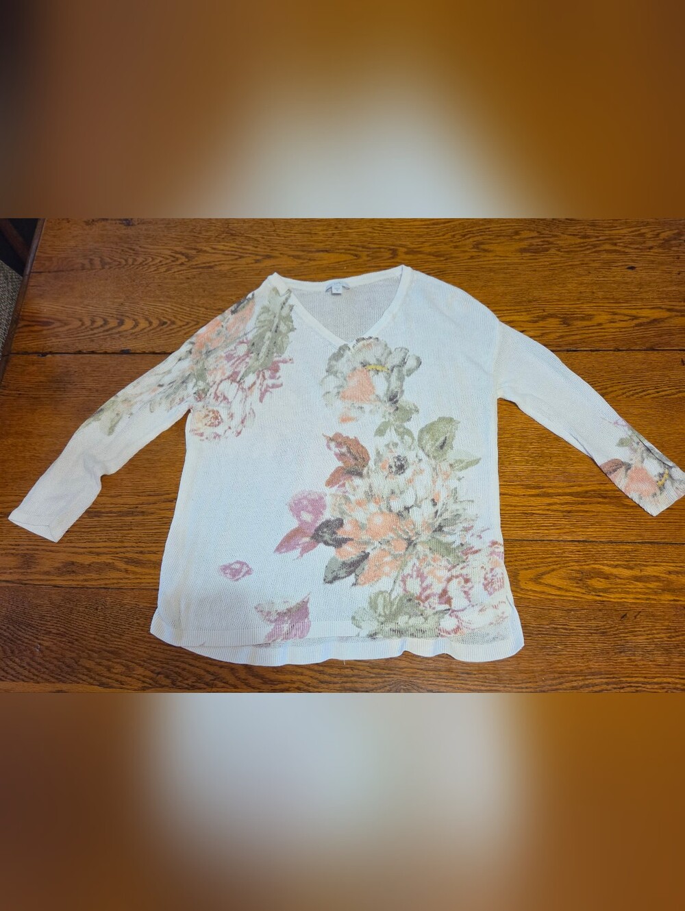 J. Jill Sweater Floral Pattern Women's Size XS